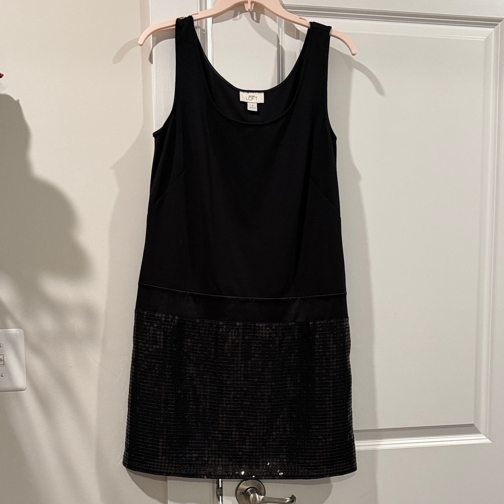 White House Black Market Black Sequin Mini Dress
